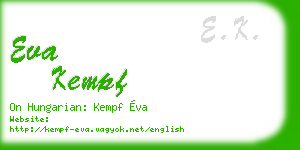 eva kempf business card
