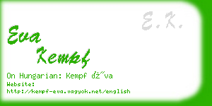 eva kempf business card